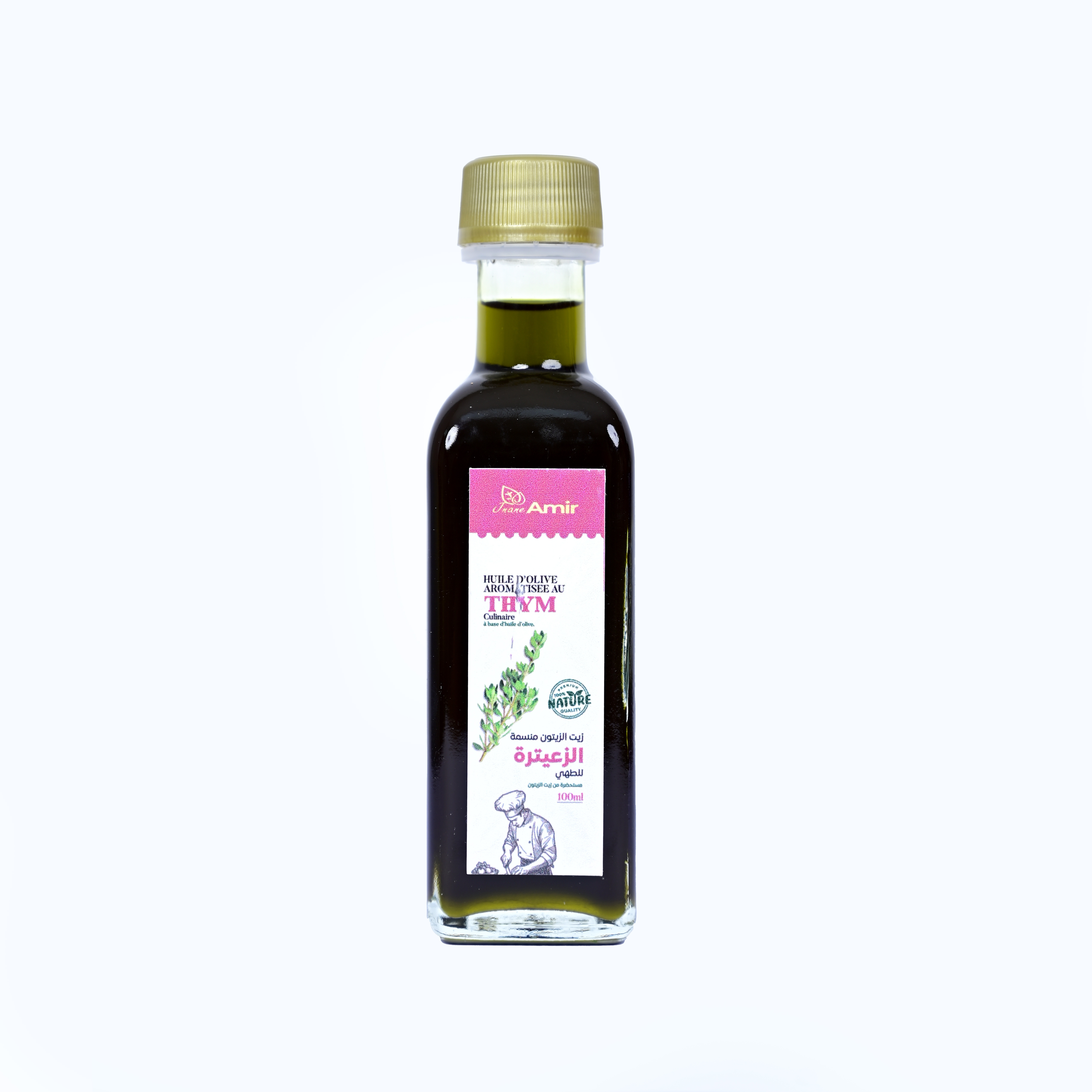 Huile Aromatisée au Thym à base d'Huile d'Olive Extra Vierge