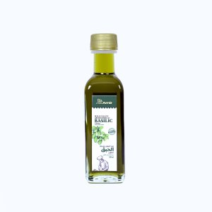 Huile Aromatisée au Basilic à base d'Huile d'Olive Extra Vierge