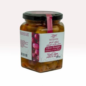 Red Olives Marinated in Olive Oil